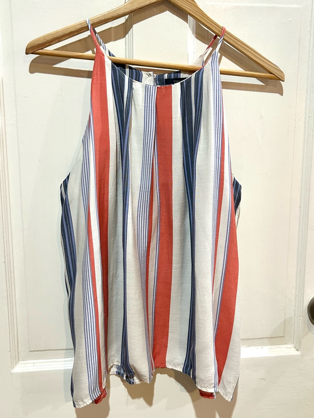 THML Striped Halter Top Coastal Nautical Preppy Summer Boho Size S